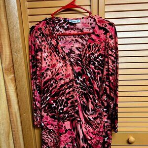 Knit zebra print blouse